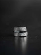 2-Bandage Silver Ring (2-VTGR05) | Vintage Silver