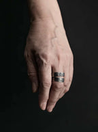 2-Bandage Silver Ring (2-VTGR05) | Vintage Silver
