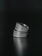 2-Bandage Silver Ring (2-VTGR04 ) | Vintage White