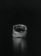 2-Bandage Silver Ring (2-VTGR05) | Vintage White