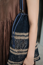 Net Bag (Navy + Beige)