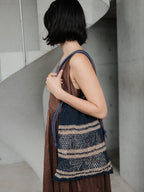 Net Bag (Navy + Beige)