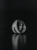 2-Bandage Silver Ring (2-VTGR05) | Vintage White