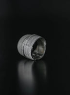 2-Bandage Silver Ring (2-VTGR04 ) | Vintage White